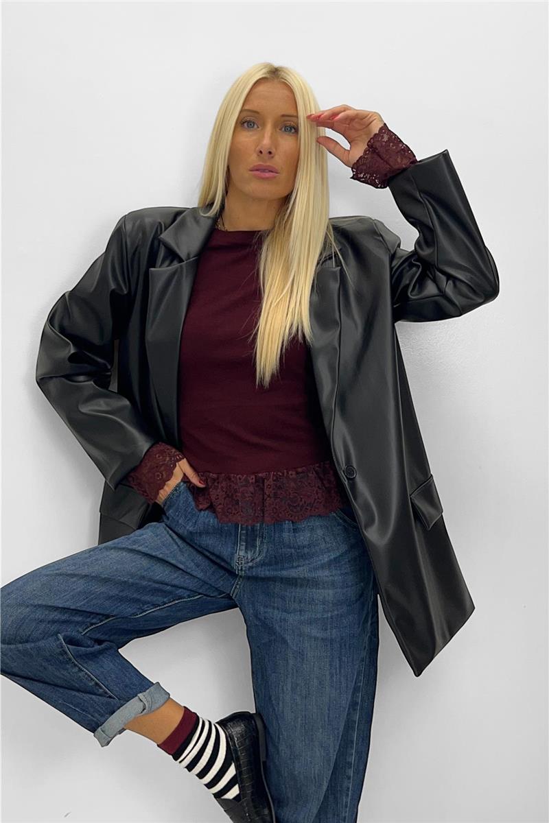 blazer effetto pelle kalie